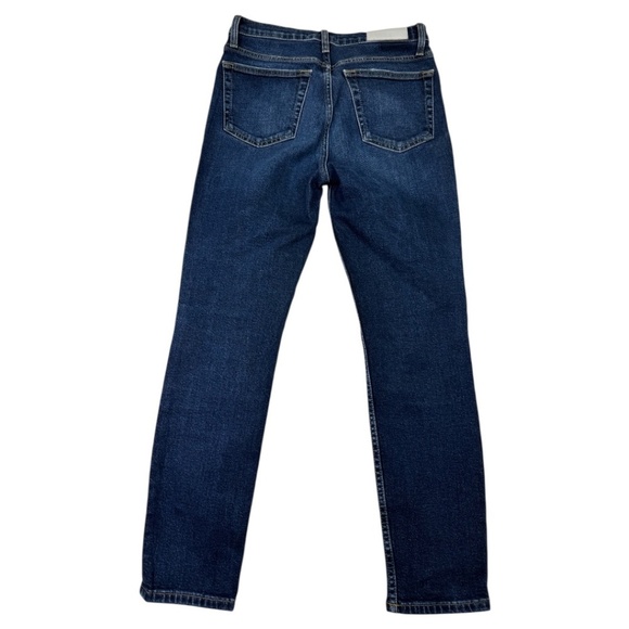 RE/DONE Originals High Rise Ankle Crop Denim Jeans Midnight Blue 28 - Picture 10 of 14